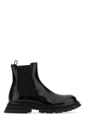 Alexander McQueen Alexander Mcqueen Black Leather Ankle Boots