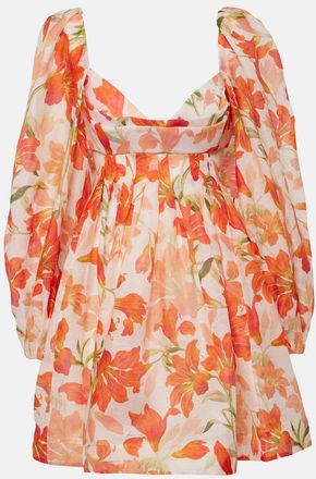 Zimmermann Tranquillity floral linen and silk minidress