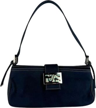 Fendi Pre-owned Shoulder Bags, female, Blue, Size: ONE SIZE Pre-owned Vintage Shoulder Bag