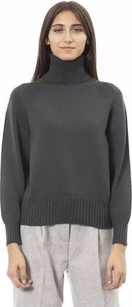 Alpha Studio Ribbed Turtleneck Wool Sweater