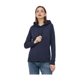 GANT Reg Tonal Shield Hoodie - Dames - Hoodies - Blauw - XS - Katoen - Hoodies & sweatvesten