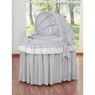 OEM Mois&eacute;s De Mimbre Con Capota Plegable - Princesa Principito Gris