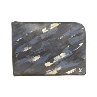 Louis Vuitton Pre-owned Clutches, female, Gray, Size: ONE SIZE Pre-owned Pochette Jour Coated Canvas Clutch Bag