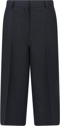 Filippa K Black Blaire Cropped Tailored Wool Trousers