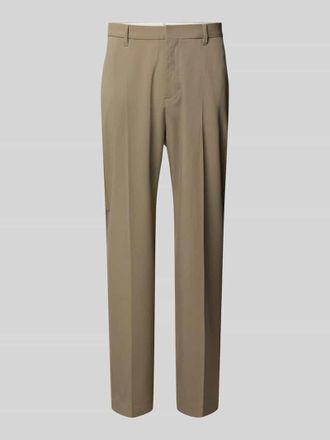 Marc O'Polo Weite Hose mit Woll-Anteil Modell MOSSBO DFB - Marc OPolo &times; DFB Travel Collection in Taupe, Gr&ouml;&szlig;e 32/32