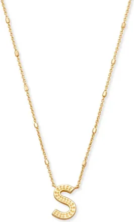 Kendra Scott Womens Letter S Pendant Necklace In Gold Metal