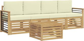 vidaXL Conjunto De Sof&aacute;s De Exterior 5 Uds. Vidaxl