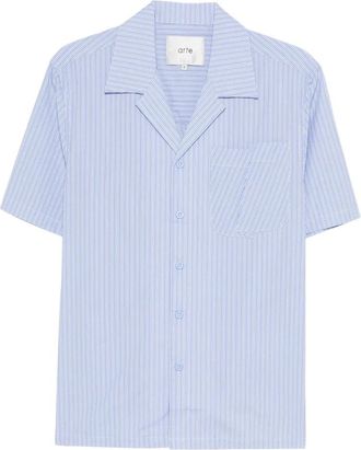 Arte Fold Pocket Shirt - Heren - Korte mouwen Overhemden - Blauw - L - Katoen - Overhemden