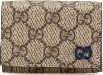 Gucci Pre-owned Wallets, female, Brown, Size: ONE SIZE Pre-owned GG Supreme Compact Wallet