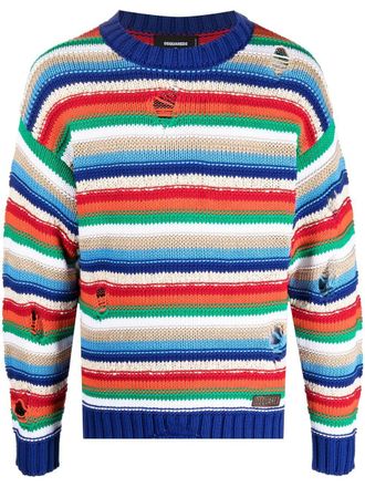 Dsquared2 Gestreepte sweater - Blauw