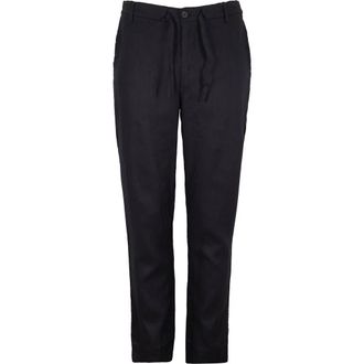 Lords of Harlech Solid Linen Drawstring Pant in Black at Nordstrom, Size Xx-Large X 32