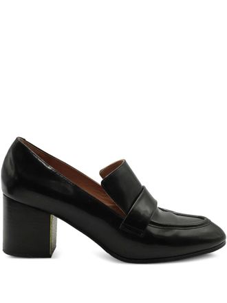 Jil Sander block-heel loafers - women - Leather/Leather/Leather - 41 - Black
