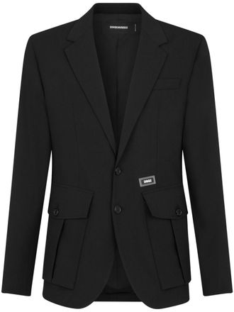 Dsquared2 Blazer met enkele rij knopen - Zwart