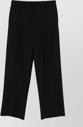 Emporio Armani wool trousers pleated front wide leg design