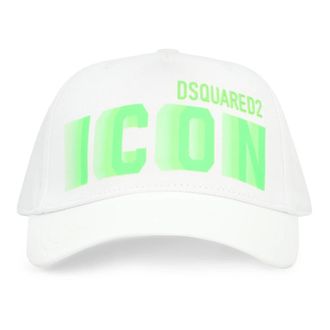 Dsquared2 Caps, male, White, Size: ONE SIZE Cotton Logo Baseball Cap