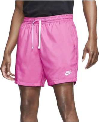 Nike Club Flow Geweven Gevoerde Felroze Shorts