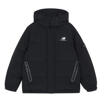 New Balance Warm Hooded Down Jacket Asia Sizing Black AMJ14323-BK