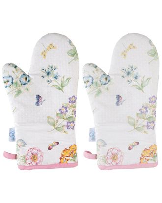 Lenox Set Of 2 Butterfly Meadow Oven Mitts