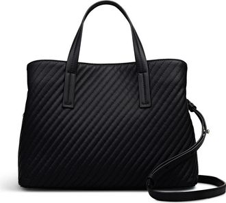 Radley London Dukes Place - Diagonal Quilt Medium Ziptop Satchel Bag in Black at Nordstrom