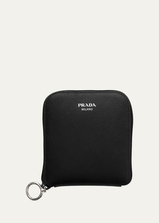 Prada Saffiano Leather Pendant and Re-Nylon Tote Bag