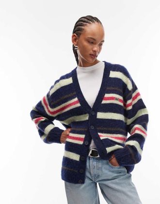 Lacoste Cardigan oversize multicolore