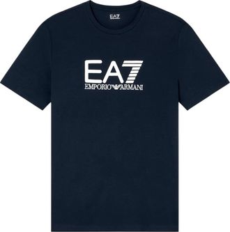 Emporio Armani Emporio Armani Ea7, Tops, Heren, Blauw, XL, Katoen, Visibility T-shirt met korte mouwen