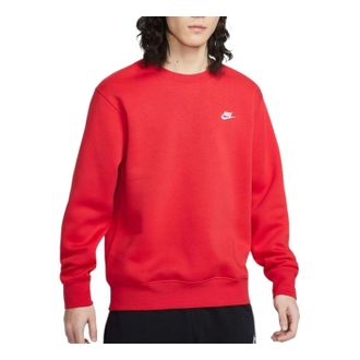 Nike Club Long Sleeve College Fleece T-Shirt University Red FN3887-657