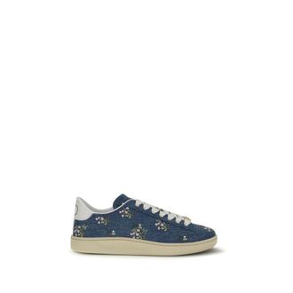 Valentino Garavani Blue Fabric Low Top Womens Sneakers