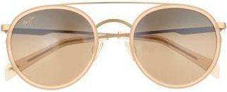 Maui Jim 51mm Aviator Sunglasses in Gold Gold Bronze at Nordstrom Rack