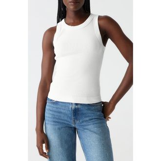 Michael Stars Gina Cotton & Modal Rib Tank in Chalk at Nordstrom, Size X-Small