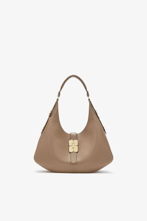 Ganni Coca Mocha Large Kat Bag in Brown