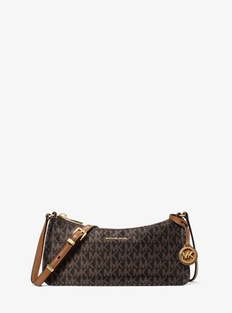 Michael Kors Zadie Small Signature Logo Woven Crossbody Bag