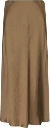 Max Mara Rokken, Dames, Beige, S, Satijn, Alessio Skirt