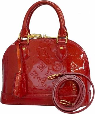 Louis Vuitton Pre-owned Handbags, female, Red, Size: ONE SIZE Pre-owned Leather Satchel Bag