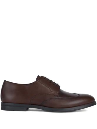 Geox Decio cap-toe derby shoes - men - Rubber/Leather/Leather - 40 - C6006 BROWN