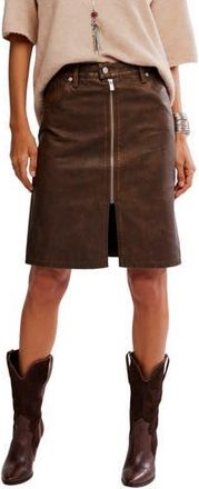 Free People Sycamore Faux Leather Skrt in Rusty at Nordstrom Rack, Size 32