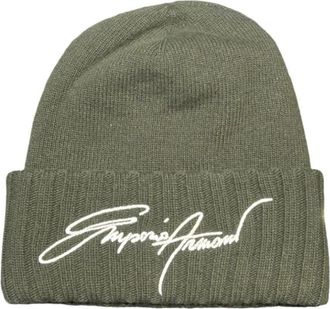 Emporio Armani Stijlvolle Hoeden en Beanies Collectie - Heren - Hoeden - Groen - M - Accessoires