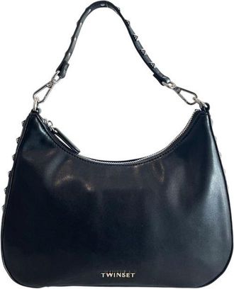 Twinset Black Polyurethane Women Shoulder Womens Bag