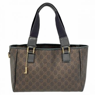Gucci Black Brown Pvc Tote Bag (Pre-Owned)