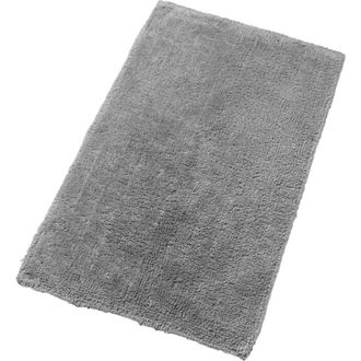 Christy Reversible Deep Pile Thick Cotton Bath Rug in Silver at Nordstrom