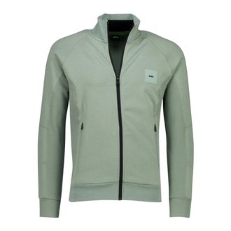 HUGO BOSS Hoodies & sweatvesten, Heren, Groen, M, Katoen, Groen Sportief Sweatvest