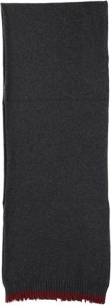 Uma Wang Charcoal Fringed Cashmere Scarf