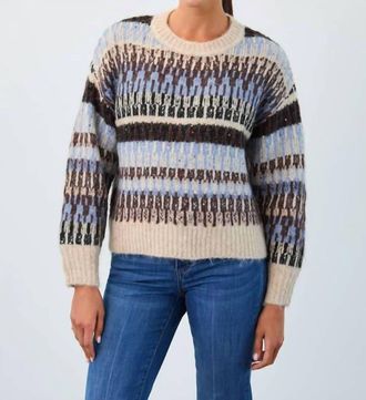 FDJ Womens Addison Apr&egrave;s-Ski Jacquard Sweater In Winter Intarsia