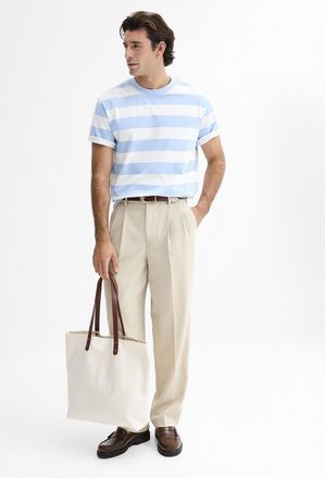 Lindbergh Mens Minimalist pleated pant Loose fit