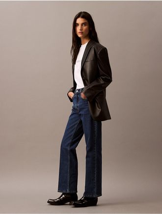 Calvin Klein Womens Original Bootcut Fit Jeans - Blue - 24W x RL