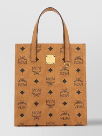 MCM ブラウン レザー トートバッグ MCM ブラウンレザートートバッグ - メルカリ