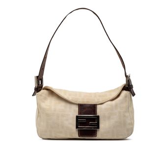 Fendi Tweedehands Zucca Canvas Double Flap Mamma
