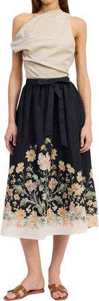 En Saison Iris Midi Skirt In Black