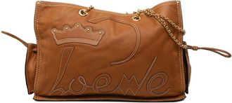 Loewe Brown Leather Shoulder Bag Tote Bag (Pre-Owned)