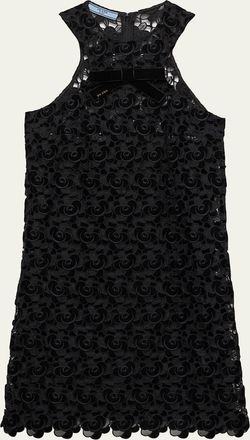 Prada Lace Scallop Mini Dress